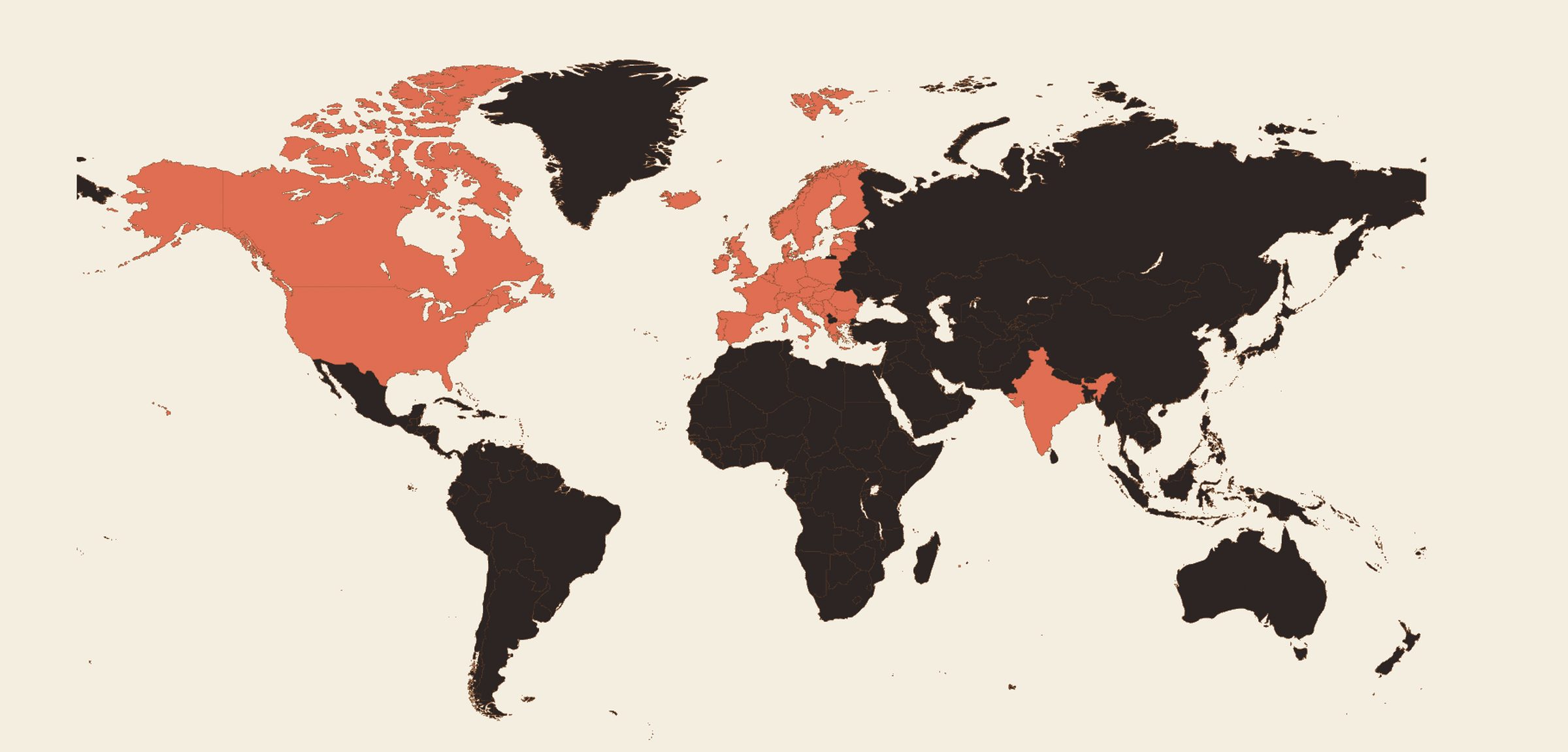 Focus regions: North America, UK, EU, India